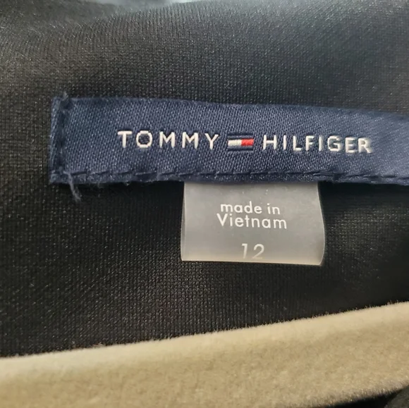 Tommy Hilfiger Black Light Pink Contrast Faux Pocket Shift Dress Size 12 - Picture 6 of 8